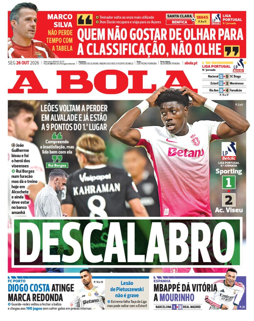 Capa A Bola de 26/10/2026