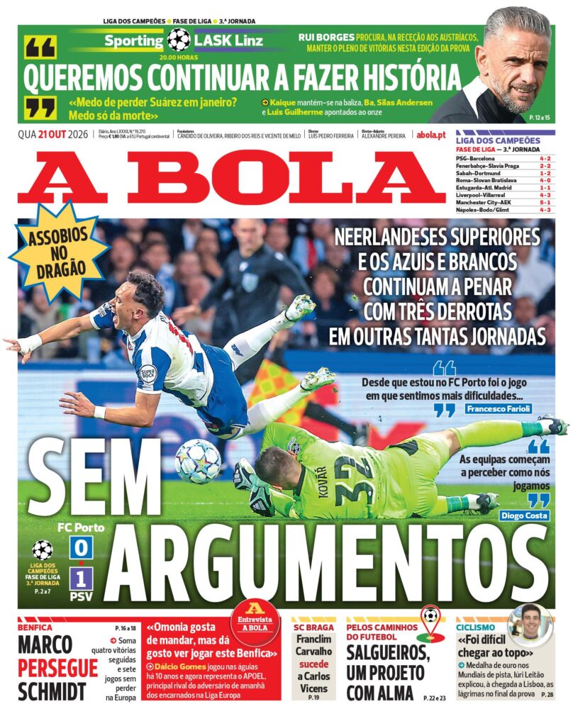 Capa A Bola de 21/10/2026