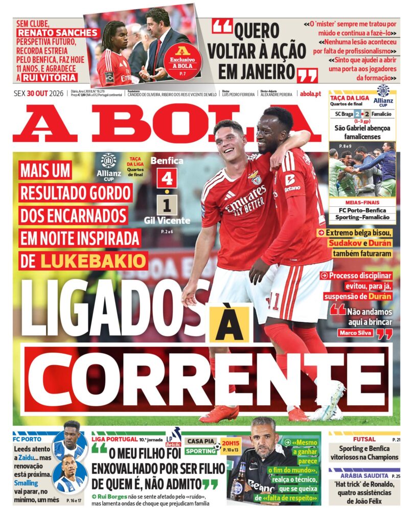 Capa A Bola de 30/10/2026