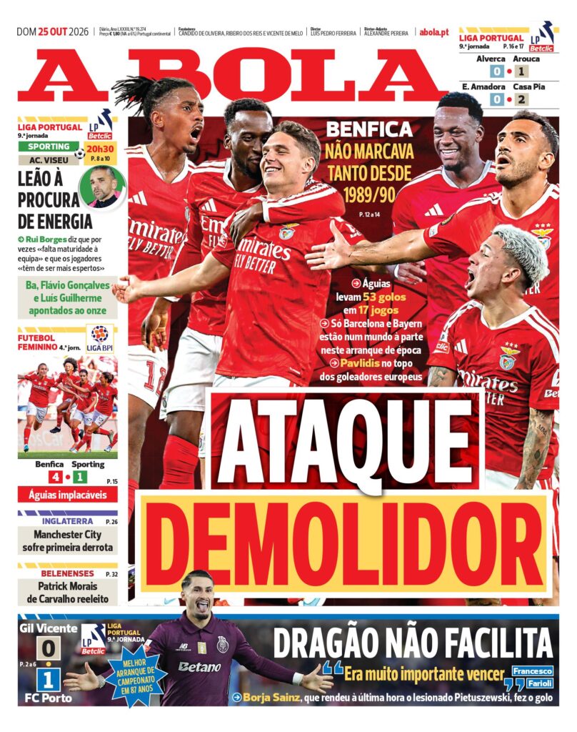Capa A Bola de 25/10/2026