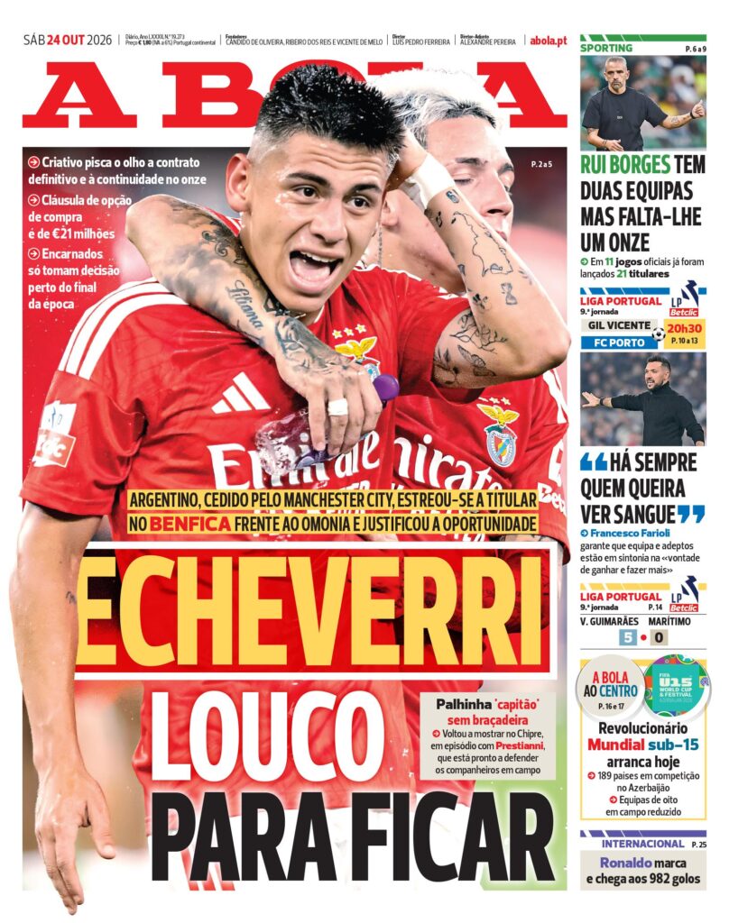 Capa A Bola de 24/10/2026