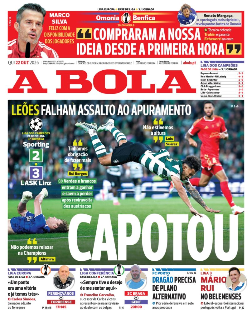 Capa A Bola de 22/10/2026