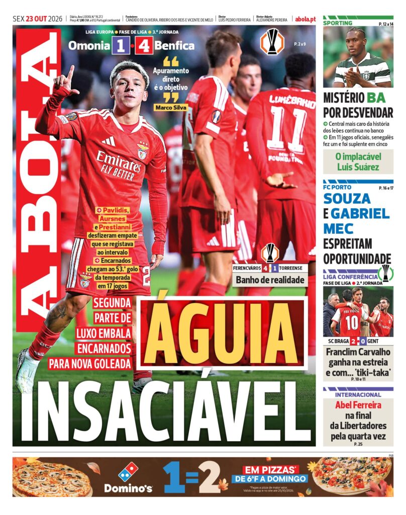 Capa A Bola de 23/10/2026