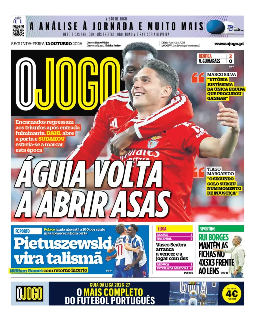 Capa O Jogo de 12/10/2026