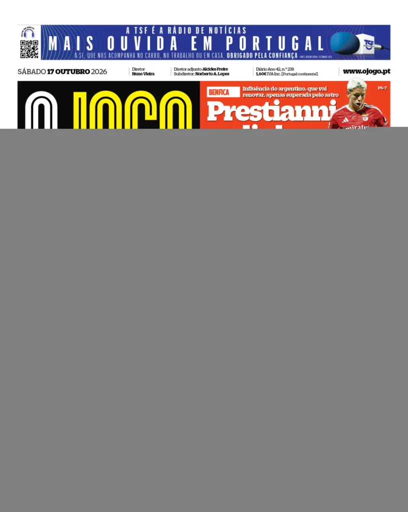 Capa O Jogo de 17/10/2026