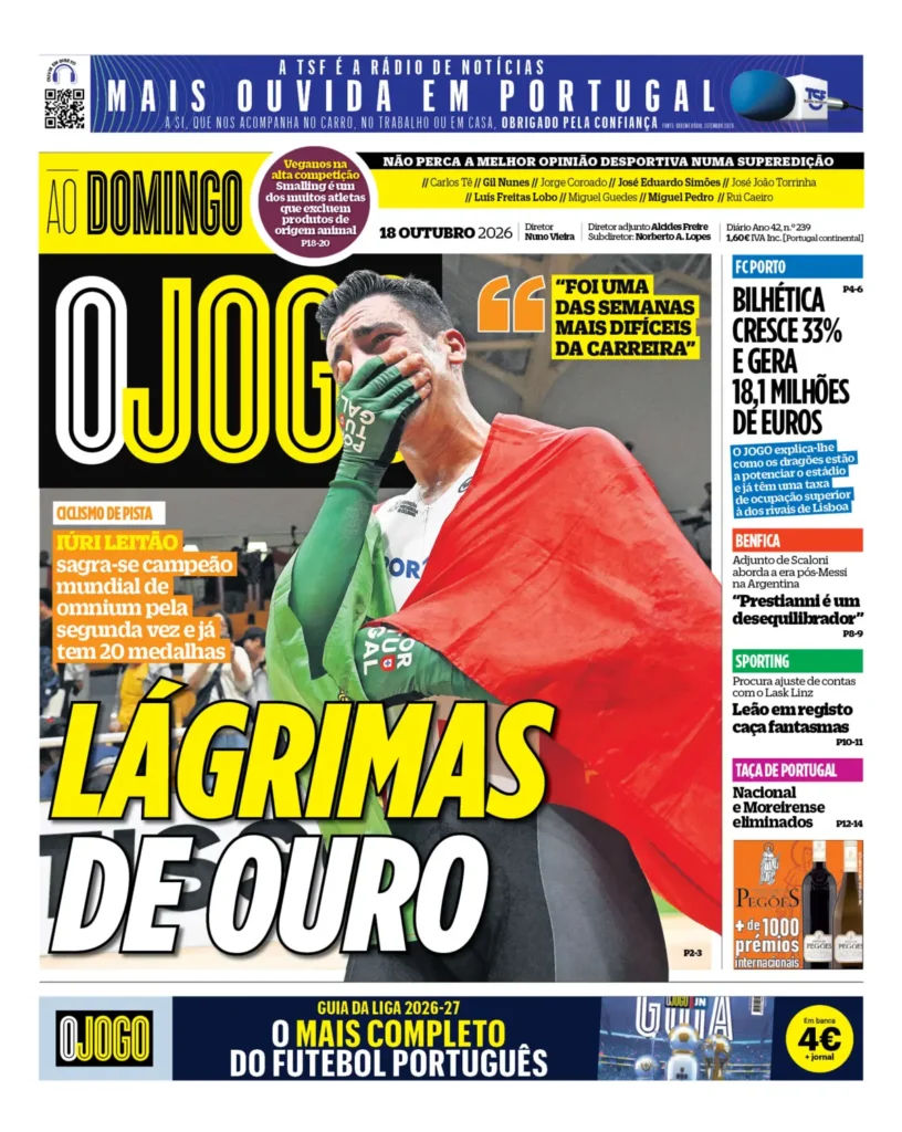 Capa O Jogo de 18/10/2026