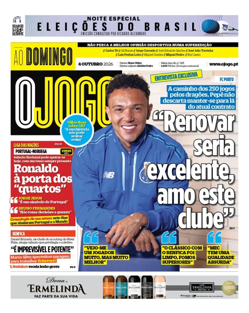 Capa O Jogo de 04/10/2026