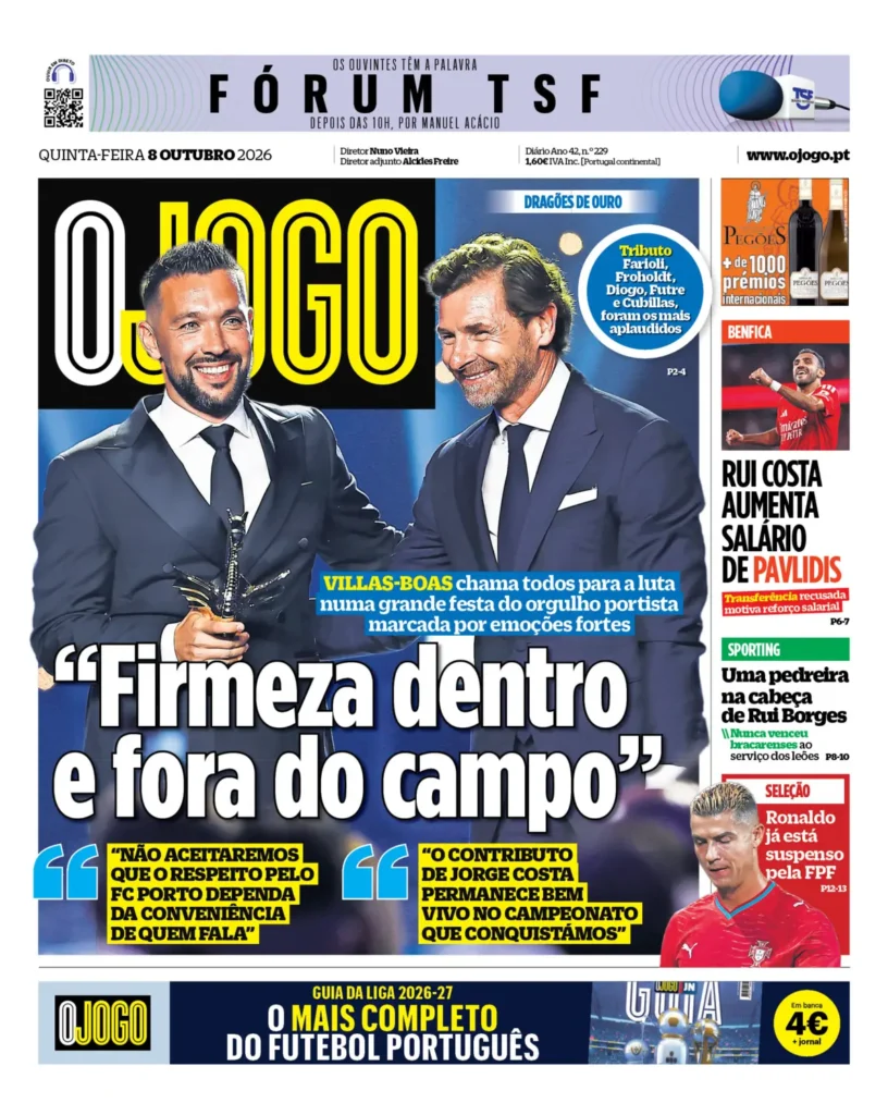 Capa O Jogo de 08/10/2026