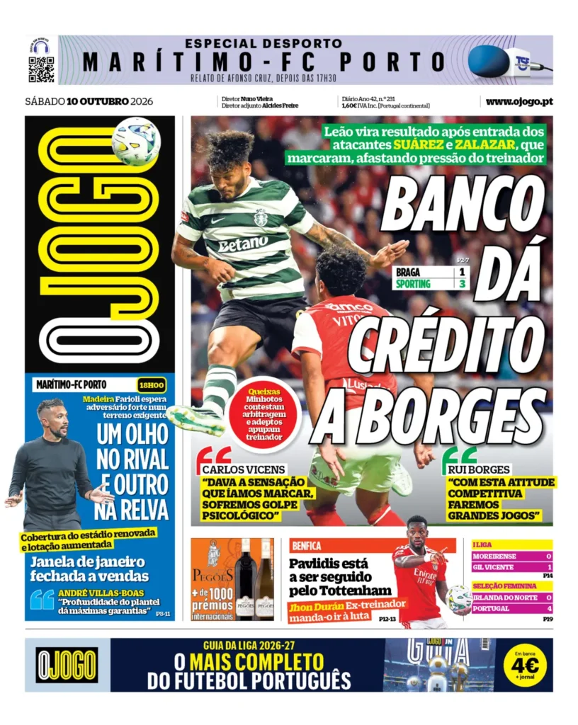 Capa O Jogo de 10/10/2026