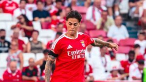 Jogador do SL Benfica em jogo