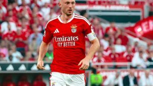 Fredrik Aursnes com a camisola do SL Benfica